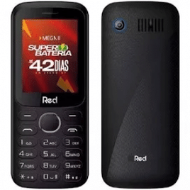 Celular Red Mobile Mega II M010G Tela 2.4\"Câmera FM Wireless 32GB Preto-Azul
