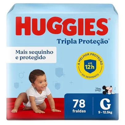 Huggies Fralda Tripla Proteção G 78 Un