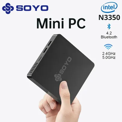 [IMPOSTO INCLUSO/MOEDAS - R$ 269] 1Mini PC Soyo, N3350, 6/64GB, Windows 10