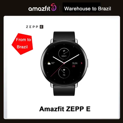 [Do Brasil] Xiaomi Amazfit Zepp E Square Monitoramento da Qualidade do Sono, Resistente à Água 5ATM, 7 Dias Notificação Smart Watch