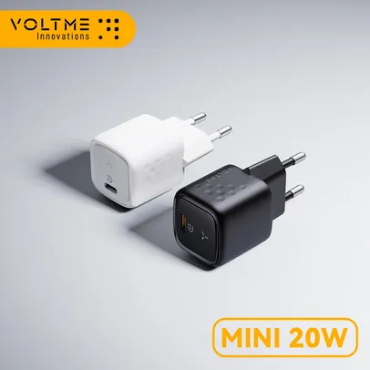 [MOEDAS R$9.83] Carregador Voltme 20W com saída USB C - PD3.0, QC4.0, Acabamento premium, Carregamento rápido em iPhone