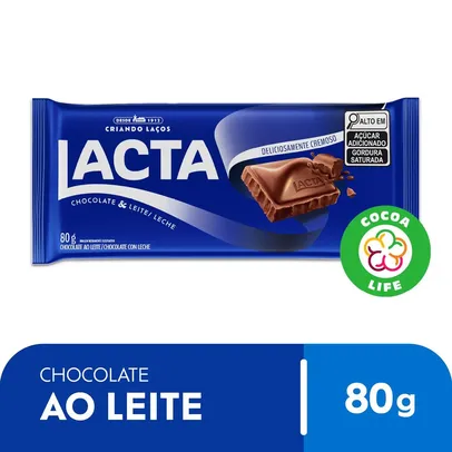 [LEVE 3, PAGUE 2] Chocolate LACTA Ao Leite 80g