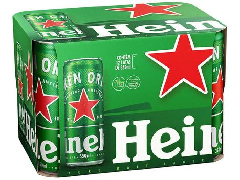 2 Caixas Cerveja Heineken Lata 350ml - 12 Unidades (Total 24 Latas)