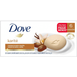 10 Pacotes Sabonete Dove em Barra Karité e Baunilha 90g - 6 Unidades Cada