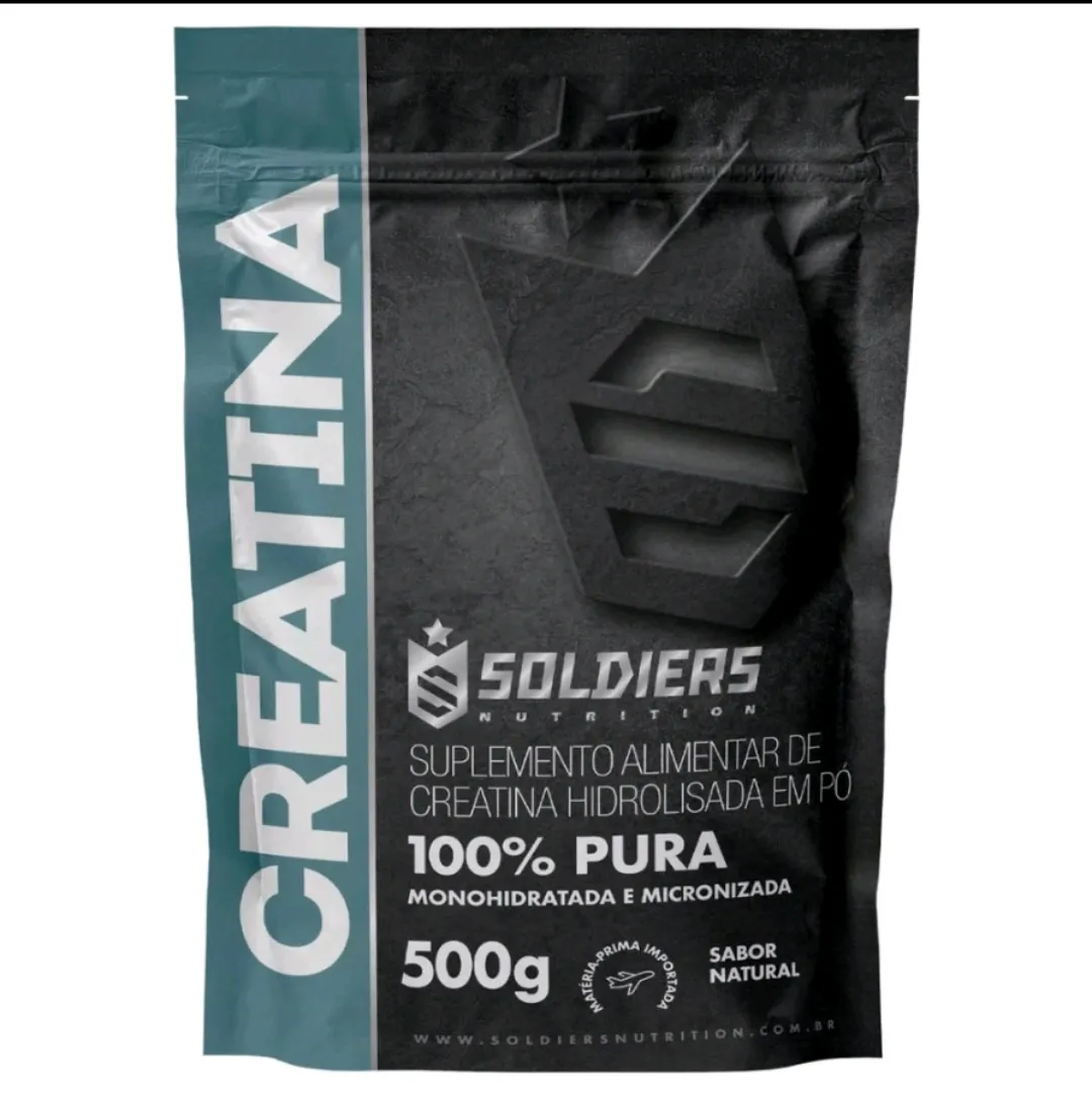 Creatina Monohidratada Soldiers Nutrition 500g - 100% Pura