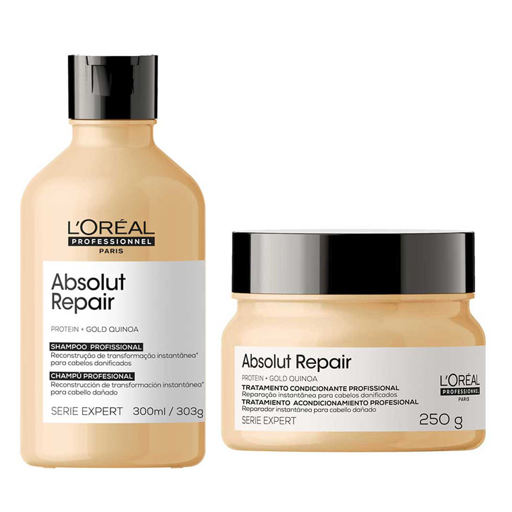 L’Oréal Professionnel Absolut Repair Gold Quinoa + Protein Kit - Shampoo + Máscara - Kit