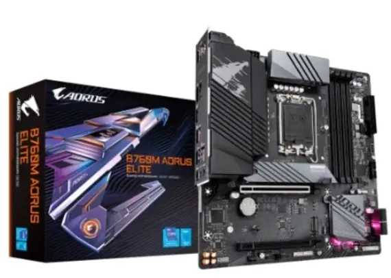Placa mãe Gigabyte para Intel 1700 B760M Aorus Elite 4x DDR5 mATX (rev 1.0)