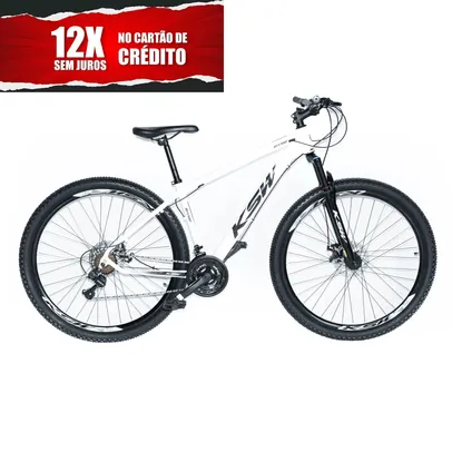 Bicicleta Bike Aro 29 KSW XLT 200 MTB Alumínio 24V Câmbios SHIMANO - Cabeamento Superior Interno