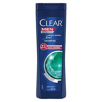 [REC/+POR-R$15,92] Clear Men Limpeza Diaria 2 Em 1 - Shampoo Anticaspa 400Ml
