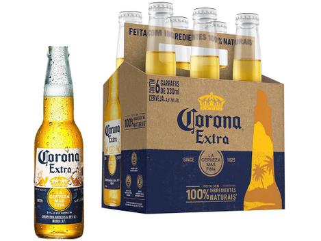 (Cliente Ouro) Cerveja Corona Extra Lager 6 Unidades 330ml