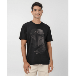 Camiseta masculina The Mandalorian manga curta preta | Star Wars