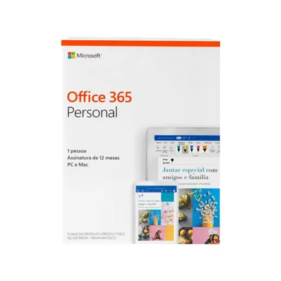 Pacote Office 365 Personal, Digital, 1TB, 1 licença de Midia Fisica - Microsoft