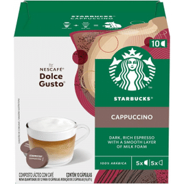 Cappuccino em Cápsula Starbucks Caixa 100g - 10 Unidades