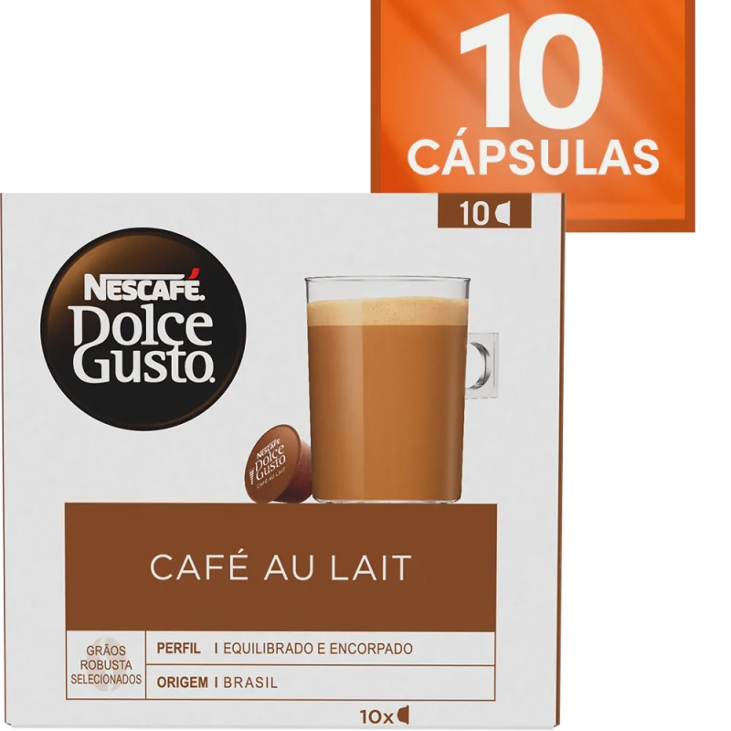 Cápsulas de Café Dolce Gusto Au Lait 100g - 10 Unidades