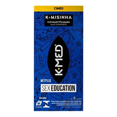 Preservativo K-med Sex Education K-Misinha Extra Lubrificado 8 Unidades