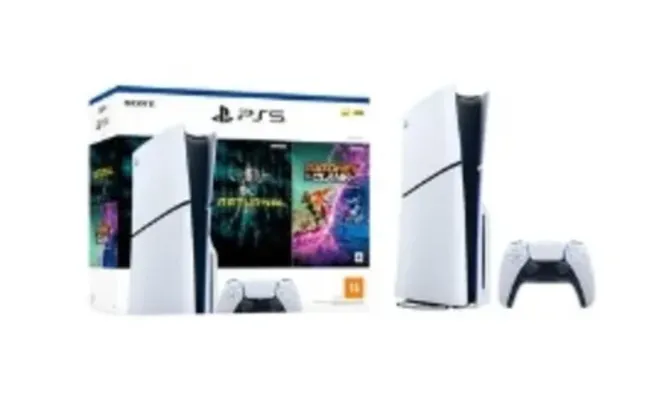 [APP] Console Sony PlayStation 5 Slim, Branco + 2 Jogos - 1000038899
