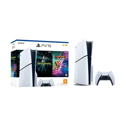 (APP) Console Sony PlayStation 5 Slim, Branco + 2 Jogos - 1000038899