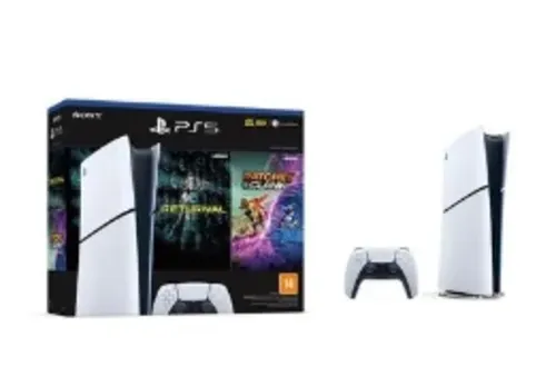 Console PlayStation 5 Slim, Edição Digital, Branco + 2 Jogos - 1000038914