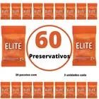 (R$ 0,66 centavos cada) Kit 60 Preservativo Camisinhas Lubrificadas Elite Blowtex