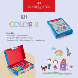 Kit Colorir Faber-Castell Com Produtos Para Colorir E Desenhar
