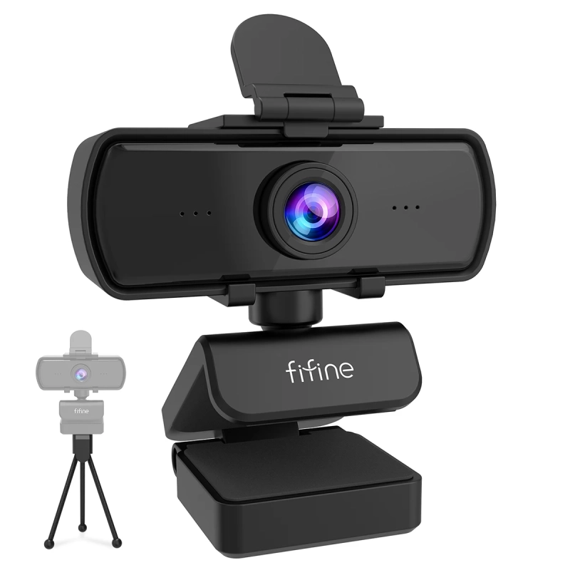 Webcam Full HD com Microfone e Tripé FIFINE 1440p