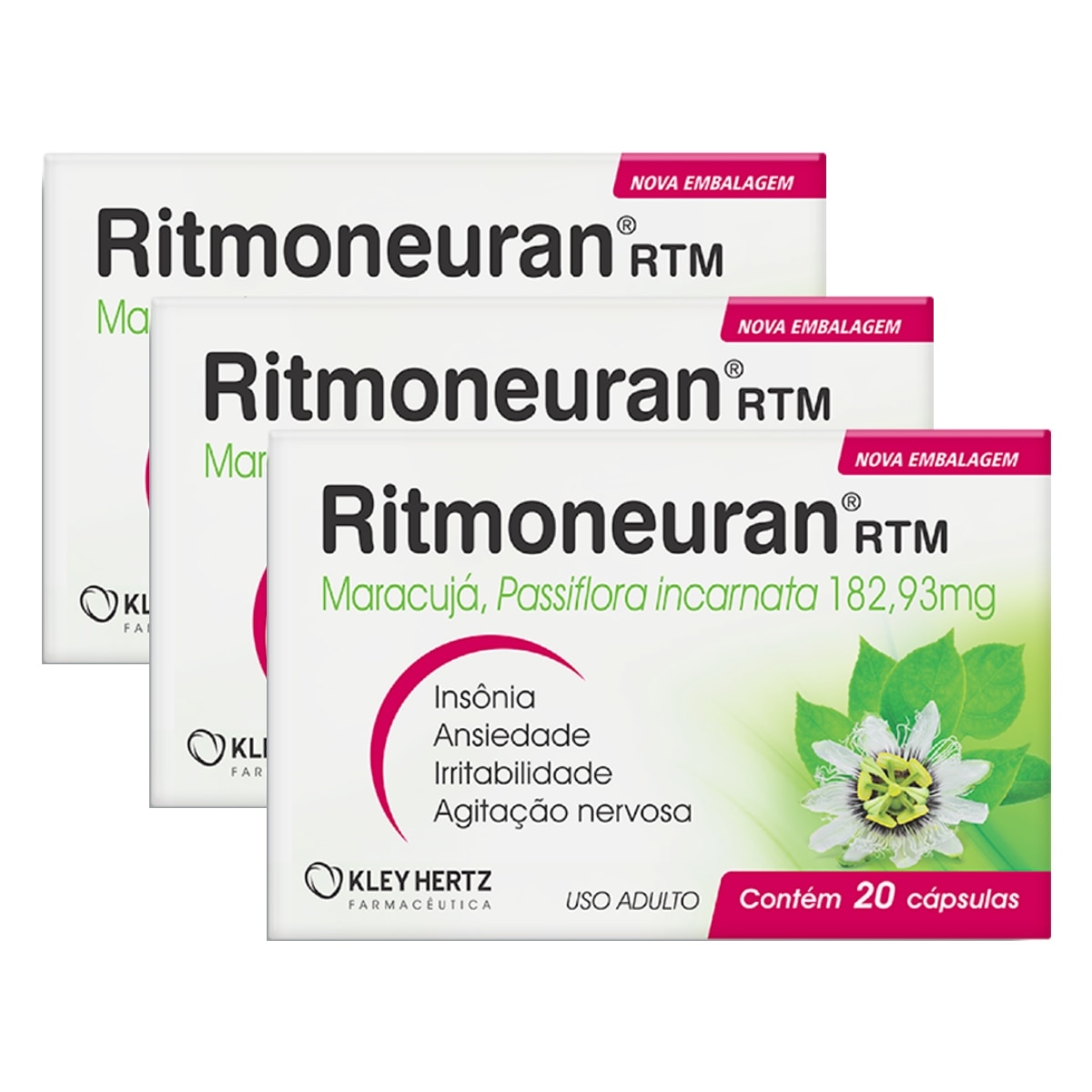 Kit 3 Unidades Ritmoneuran RTM 182,93mg 20 Cápsulas