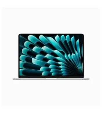 MacBook Air Apple 15", M2, CPU 8 Núcleos, GPU 10 Núcleos, 8GB RAM, SSD 256GB, Prateado - MQKR3BZ/A