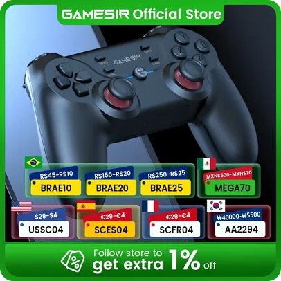 [Taxas Inclusas/Moedas R$101] Controle Gamepad GameSir T3