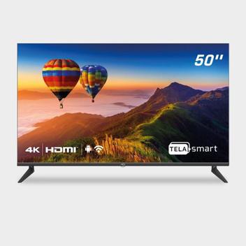 Smart TV LED 50" 4K HQ Conversor Digital Externo 3 HDMI 2 USB WI-FI Android 11 Design Slim - HQSTV50NK