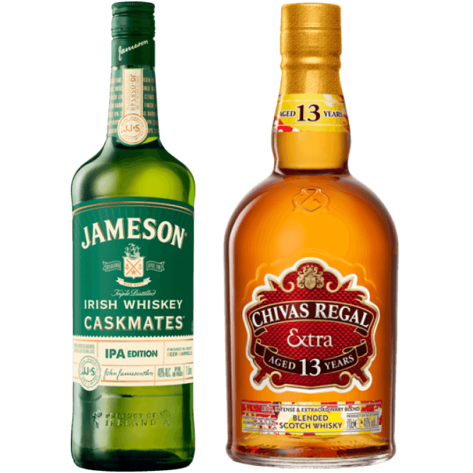 Whiskey Jameson IPA + Chivas Extra 13 anos - 750ml
