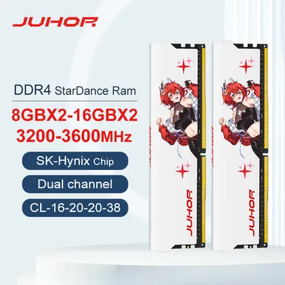 JUHOR Memória Ram DDR4 16GX2 3600MHz Desktop