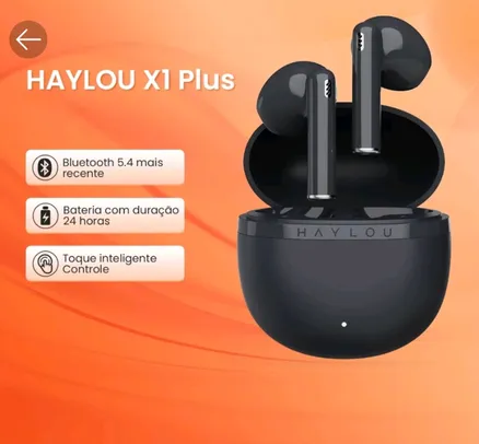 (Impostos incluso) Haylou X1 Plus Fone de ouvido sem fio Bluetooth5.4 SmartTouch 24Horas Longa duração