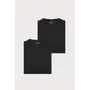 (MELI-Frete Gratis)Kit 2 Camisetas Masculinas Pretas Básicas Polo Wear Preto