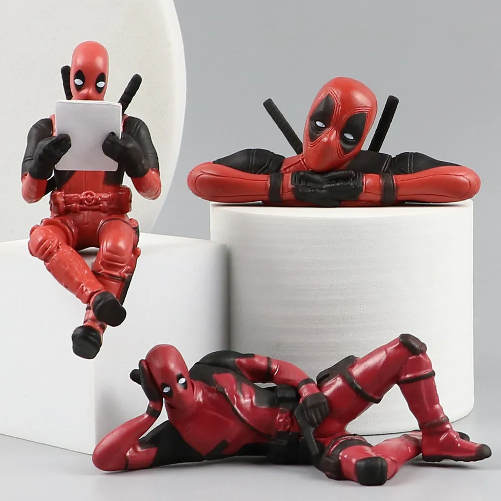 Deadpool Marvel Figure Model Toys, Decoração de Mesa
