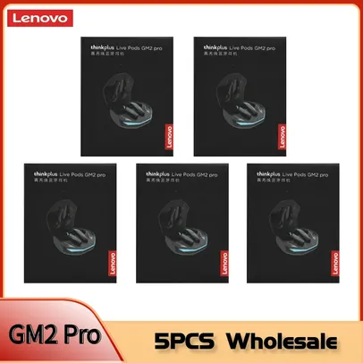 (APP/ Taxa Inclusa /Moedas)Kit com 5x Fone Lenovo GM2 Pro