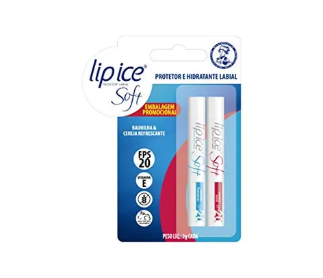 (R$ 6,71 +por-) Lip Ice Protetor Labial Soft Baunilha e Cereja FPS20