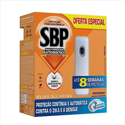 SBP Multi Inseticida Automático Aparelho + Refil 250ml - Duração até 8 semanas