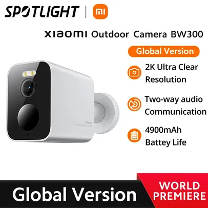 Saindo por R$ 318,45: Xiaomi BW300 Câmera Externa, Resolução 2k, Smart, Cores, Visão Noturna, bateria 4900mah | Pelando