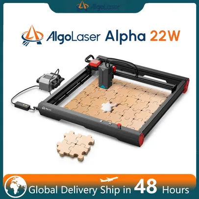 [Brasil/Taxa Inclusa] Algolaser Gravador Alpha Ultra Laser com Assistência Automática de Ar, 400mm por s, 400x400mm, 22W