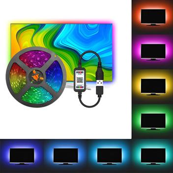 Fita Led Inteligente 5050 RGB 3m 5v Usb Bluetooth Para Tv Pc