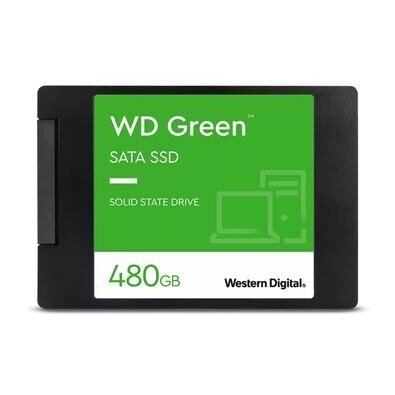 SSD SATA WD Green 480GB 2.5" Leitura: 545MB/s e Gravação: 430MB/s Preto - WDS480G3G0A