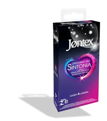 [Leve 4 Pague 3 - R$44,52] Preservativo Camisinha Jontex Orgasmo em Sintonia - 4 Unidades