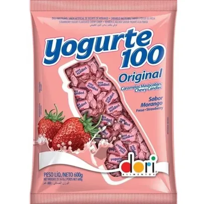 ￼Bala Yogurte 100 Original Iogurte De Morango Sem Glúten 600 G