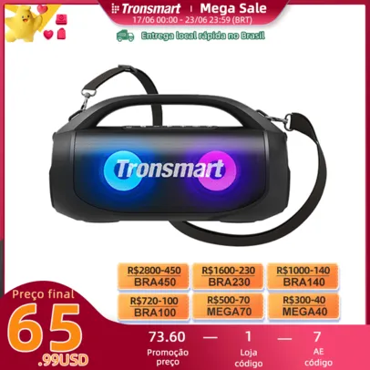 [Envio do Brasil] Caixa de Som Tronsmart Bang SE Speaker Portátil Bluetooth 5.3