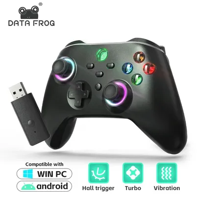 [Taxa Inclusa] DATA FROG Controle Gamer com fio/sem fio para Xbox 36/360 slim e PC Windows