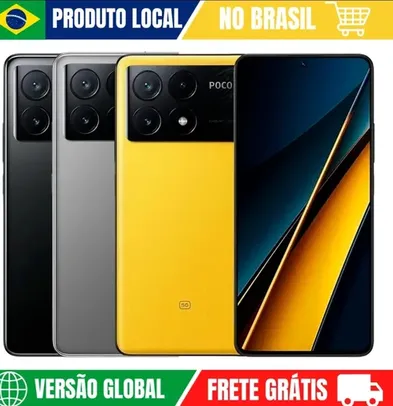 [JÁ NO BRASIL] Xiaomi Poco X6 PRO 5G 8GB/256GB Versão Global | Smartphone 5G , ROM Global , Câmera 64MP , Carregador 67W