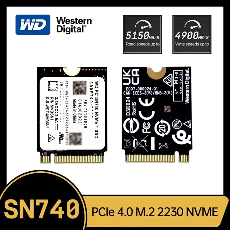SSD NVME 2230 WD Black SN740 1TB 5150MB/s