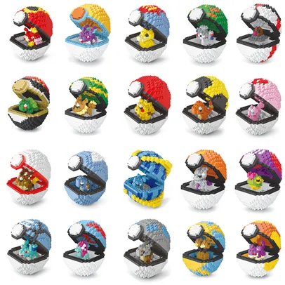 Saindo por R$ 12,99: Mini Blocos De Construção Pokémon Poke Ball | Pelando