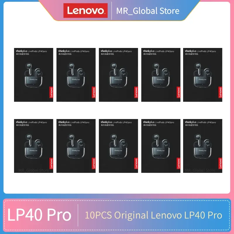 Lenovo LP40 Pro Fones De Ouvido Sem Fio Bluetooth 5.1, TWS Esporte Redução D