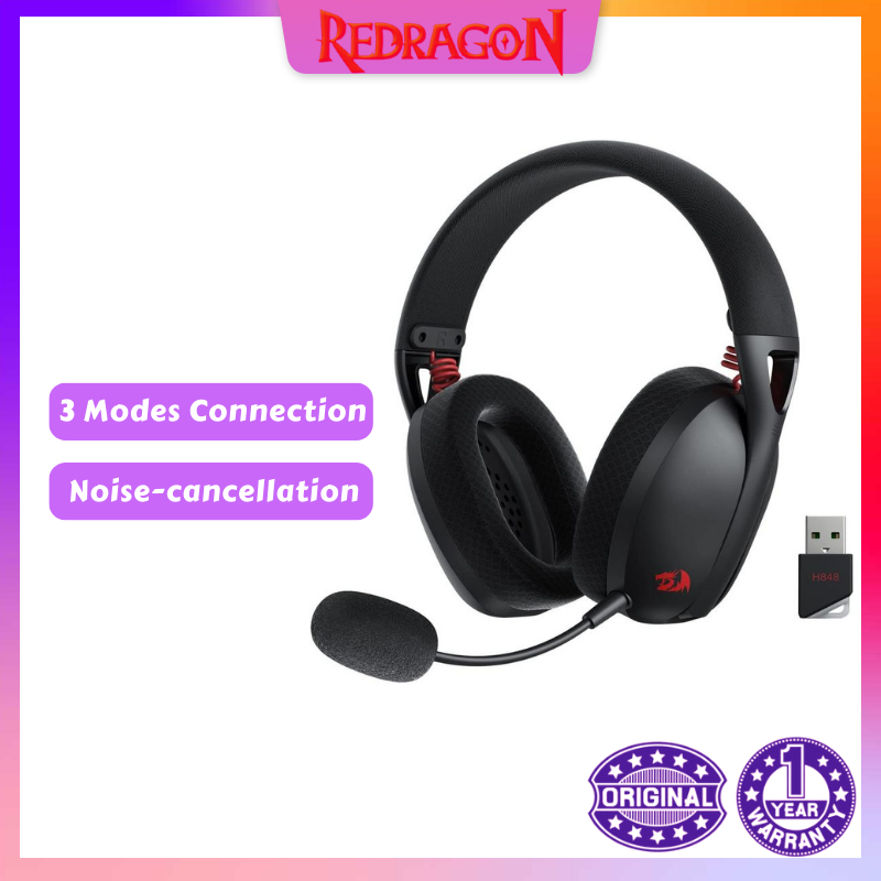 Headset Redragon H848 sem Fio Bluetooth Surround 40mm